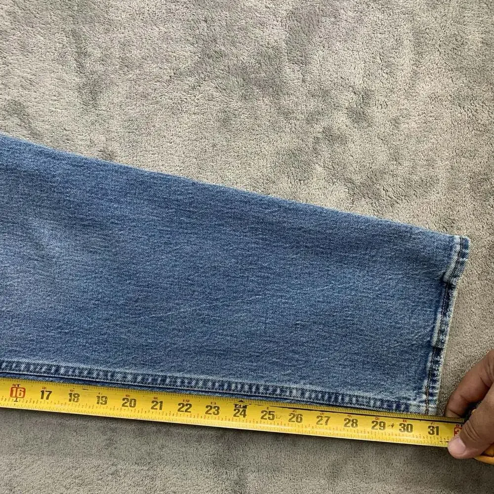 Abercrombie & Fitch 90s Straight Ultra High Rise Jeans Womens 32 14R Blue Denim